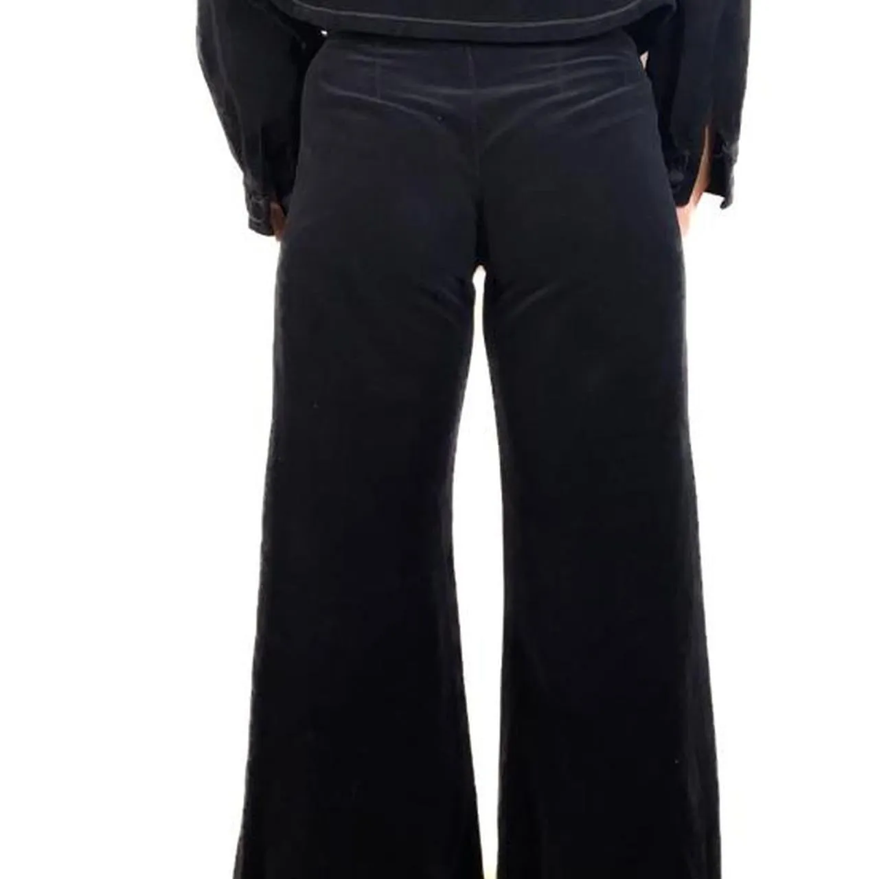 1970s velvet two piece flare pants & jacket
