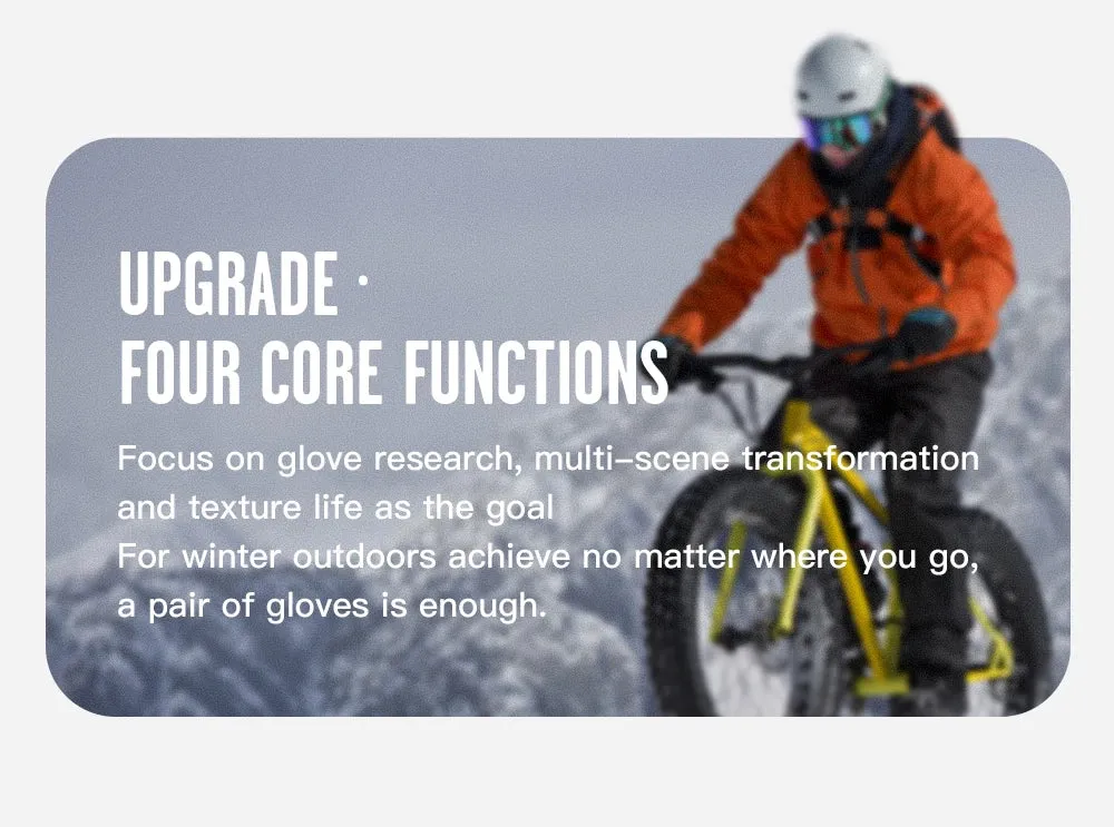 3M Black Waterproof Winter Gloves - Warm Cycling, Outdoor Sports