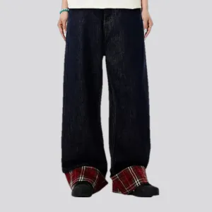 90s style checkerboard slouchy men's jeans