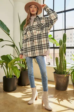 All the Neutrals Plaid Shacket