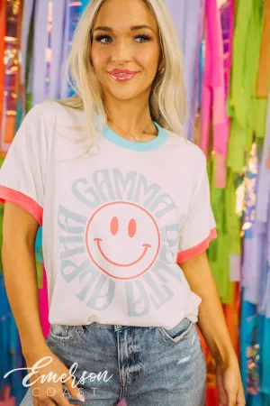 Alpha Gamma Delta Recruitment Smiley Face Ringer