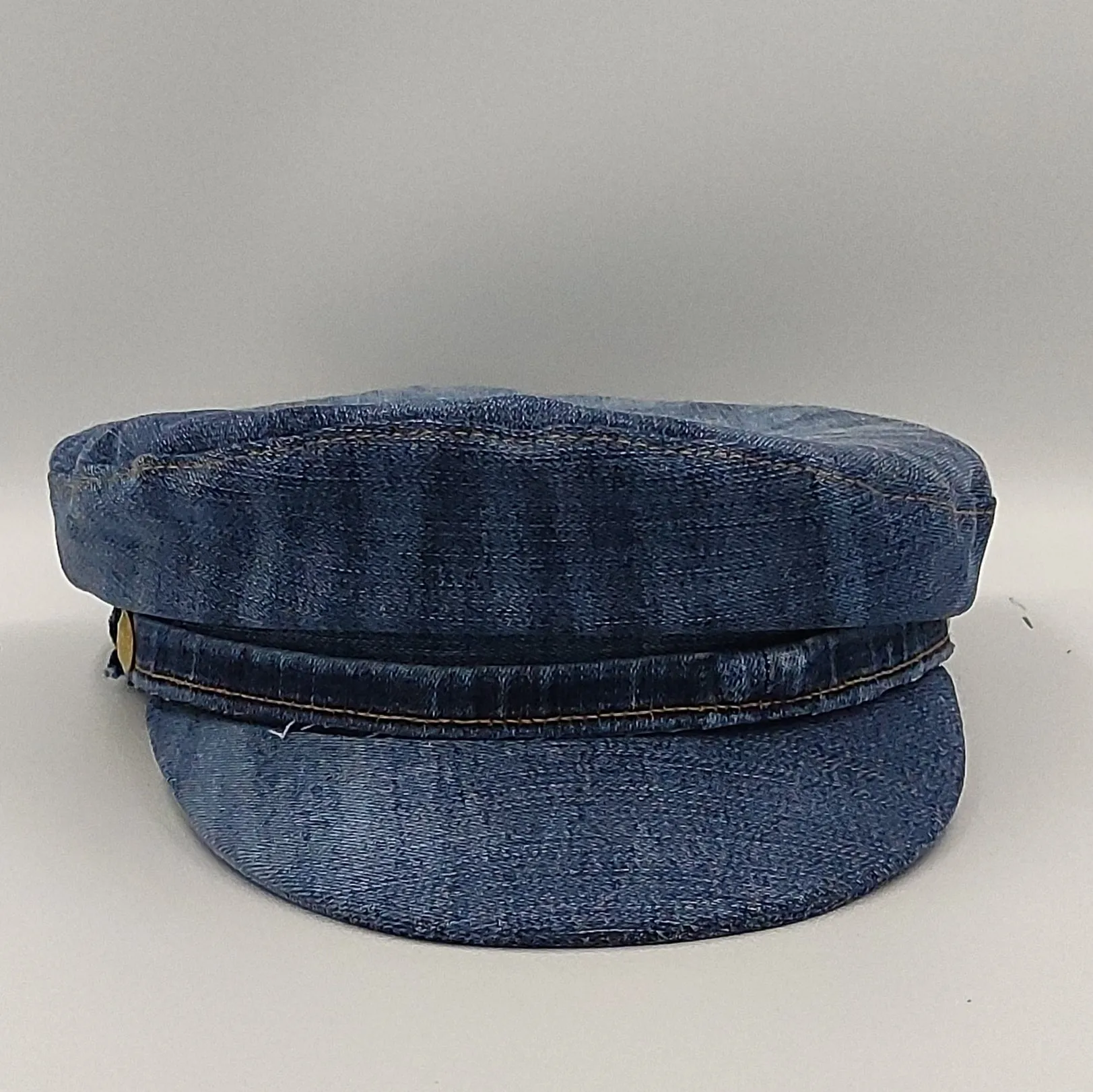 American Eagle Distressed Blue Gray Hat - Size Large