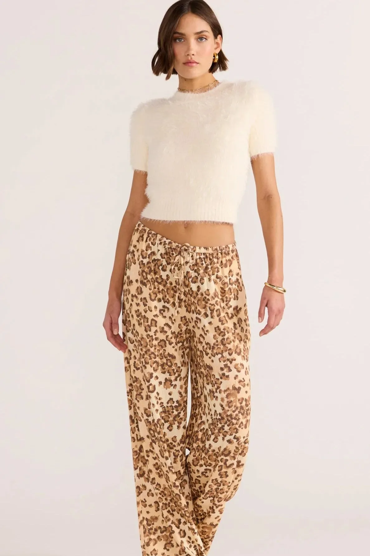Arden Drawstring Pant | Leopard