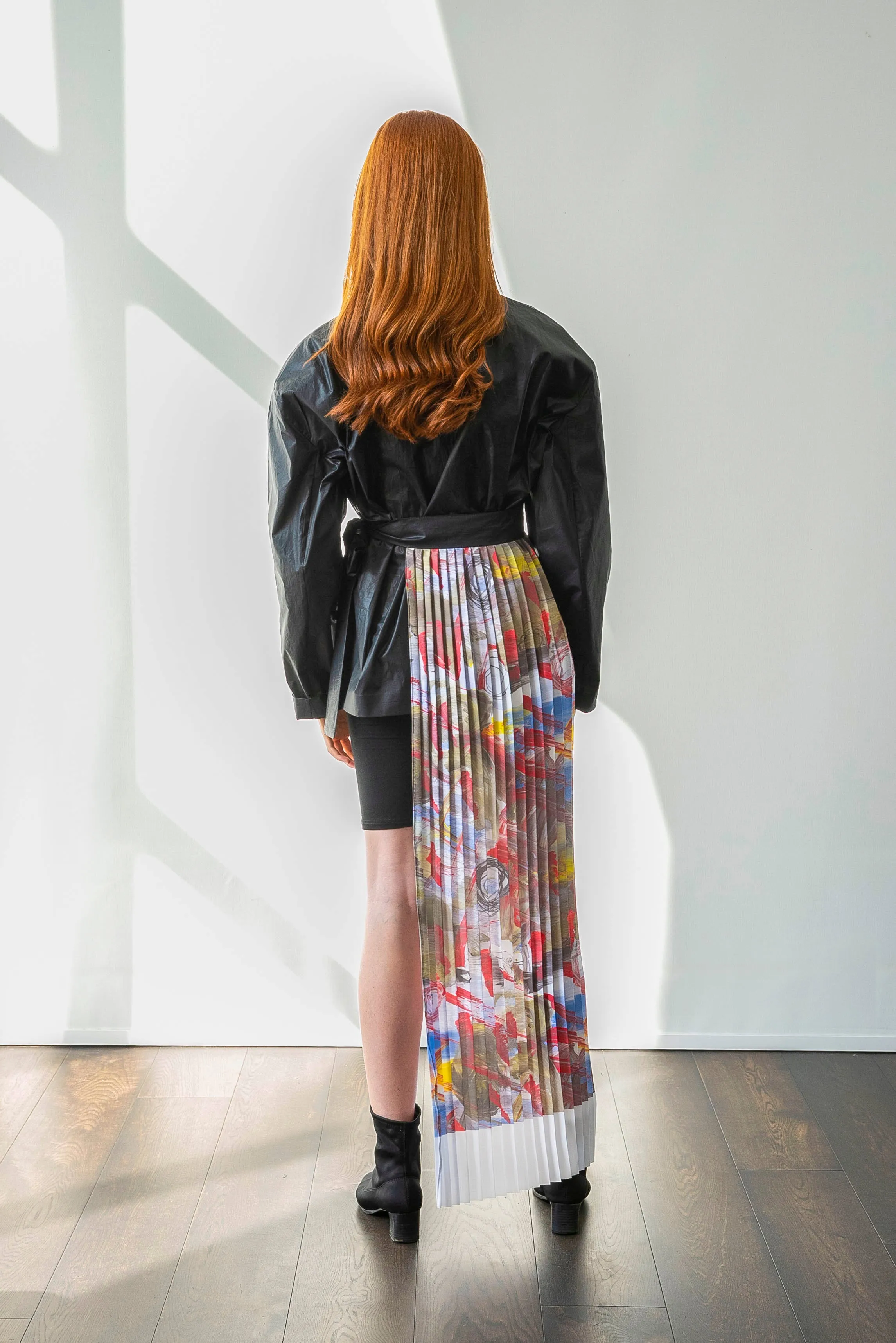 Arshys-Michelangelo pleated belt-skirt