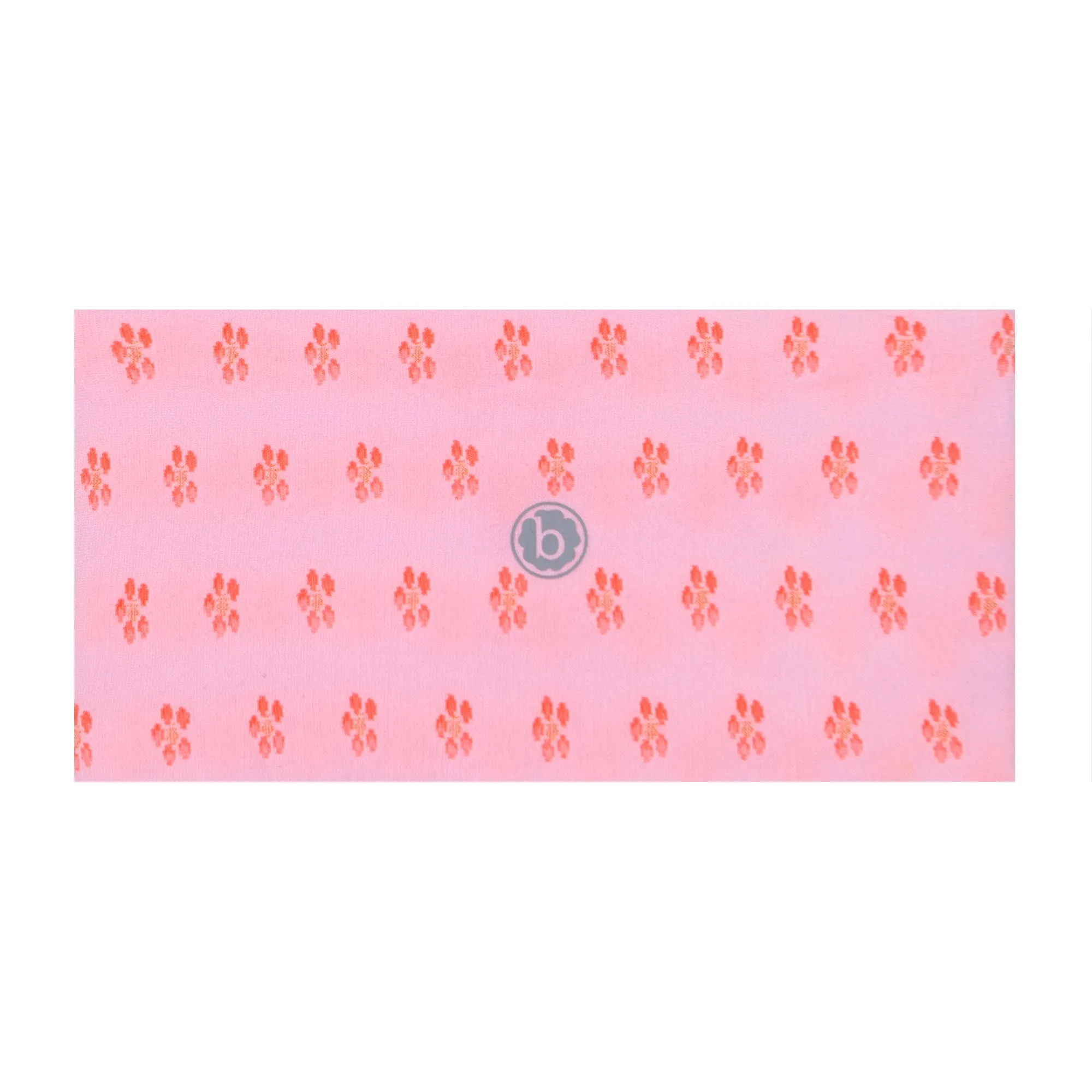 Baby Bling Pink / Neon Coral Flower Patterned Knot Headband