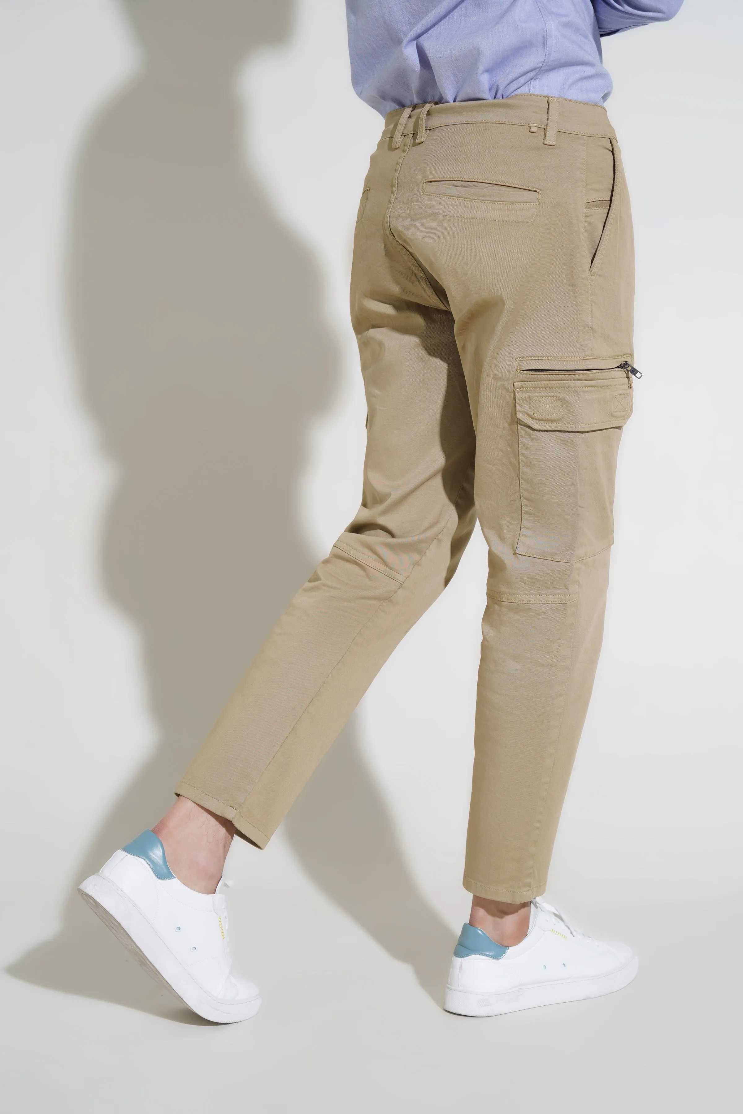 Beige Jogger Fit Men's Fashion Pant