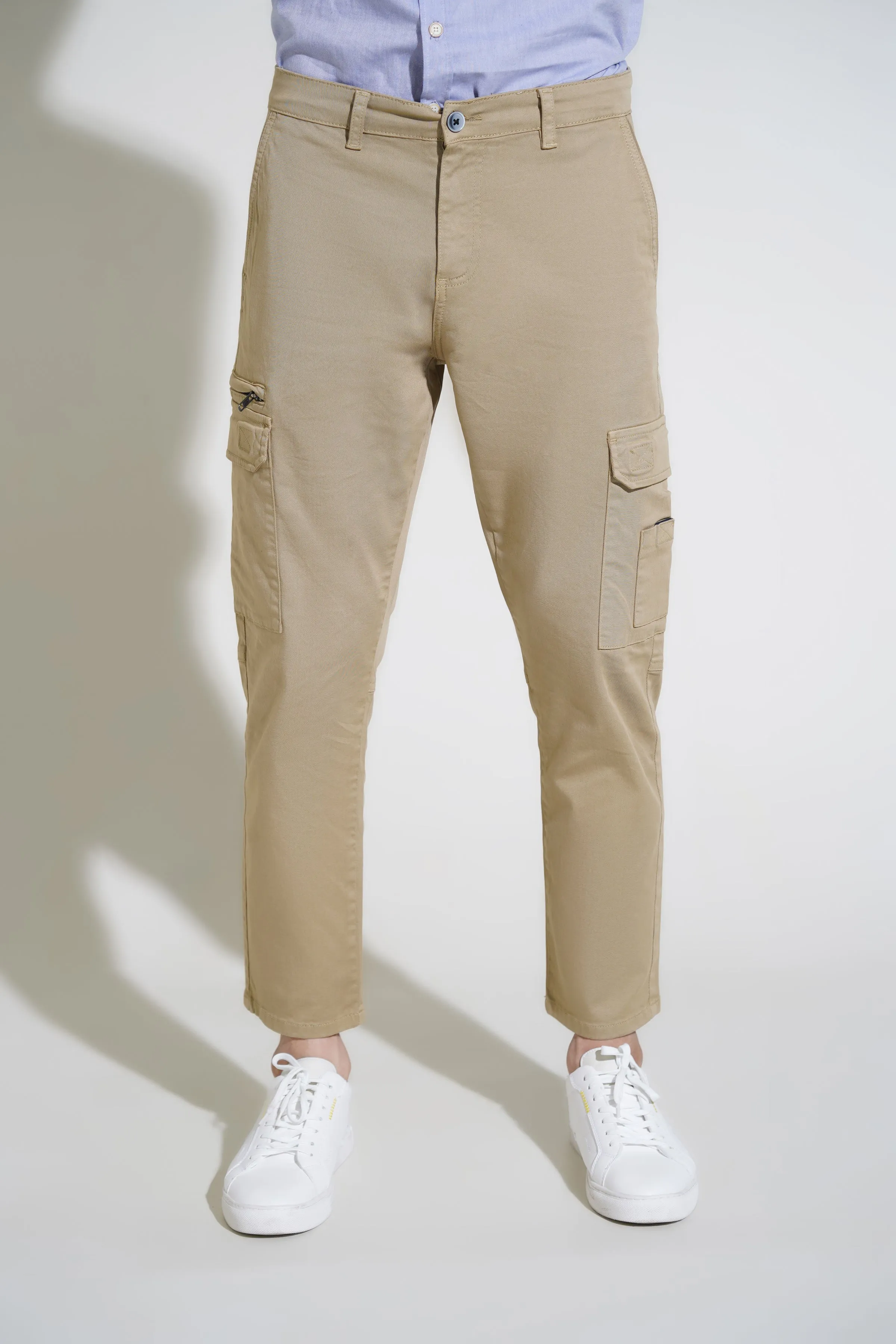 Beige Jogger Fit Men's Fashion Pant