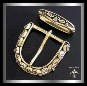 Biker Skull Gang Two Piece Belt Buckle