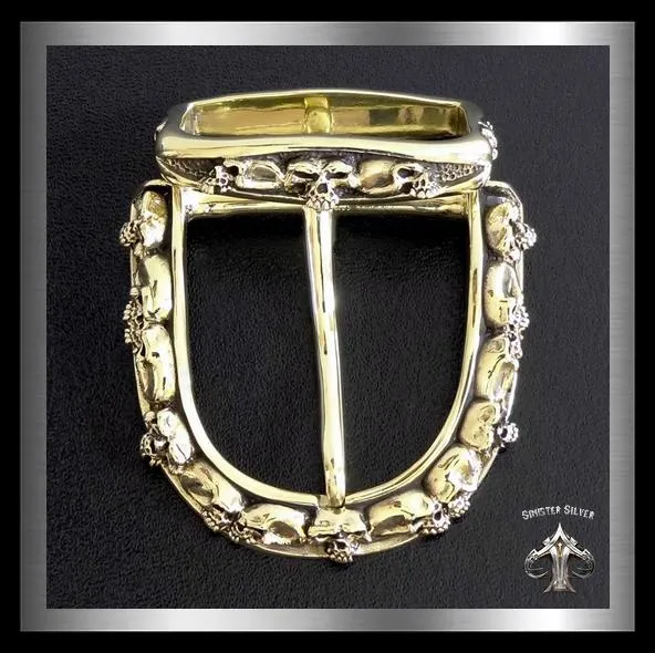 Biker Skull Gang Two Piece Belt Buckle