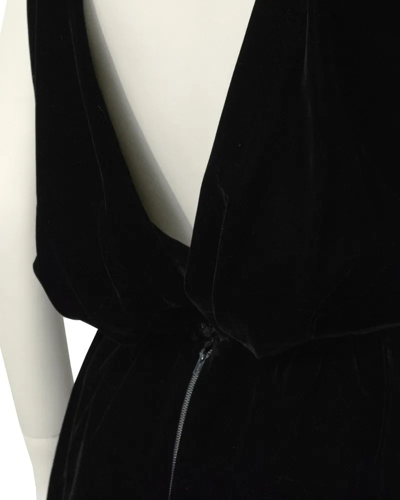 Black Velvet Cocktail Dress