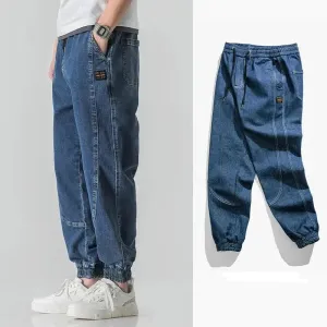 Blue Drawstring Sports Jeans
