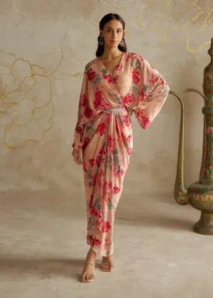 Blush rose kaftan kurta and pants