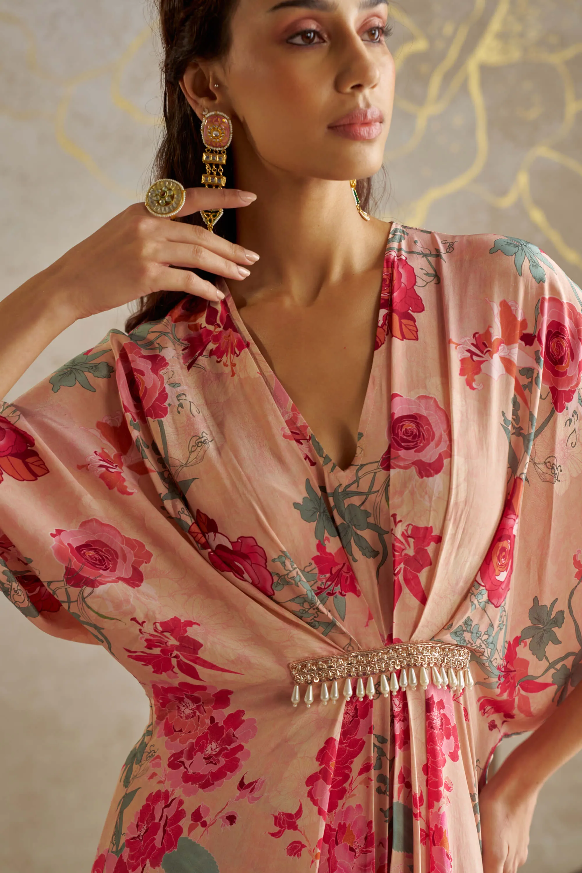 Blush rose kaftan kurta and pants
