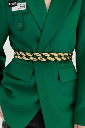 Bold Acrylic Curb Chain Belt