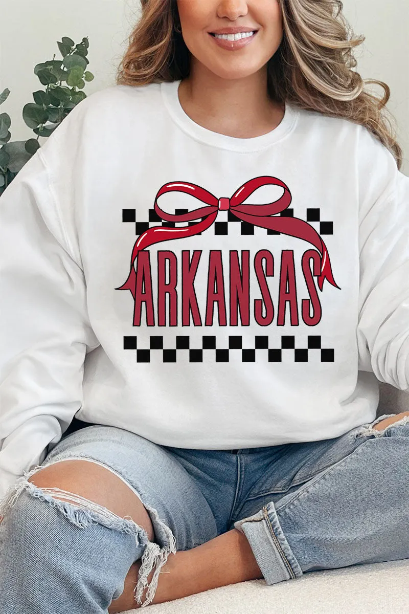 Bow Arkansas Check Unisex NuBlend Crew Sweatshirt