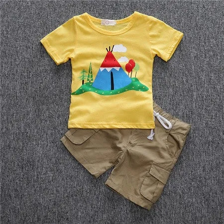 boys clothes set kids loose-fitting cotton plaid shirt  pants  belt 3 pcs minion kids clothing set