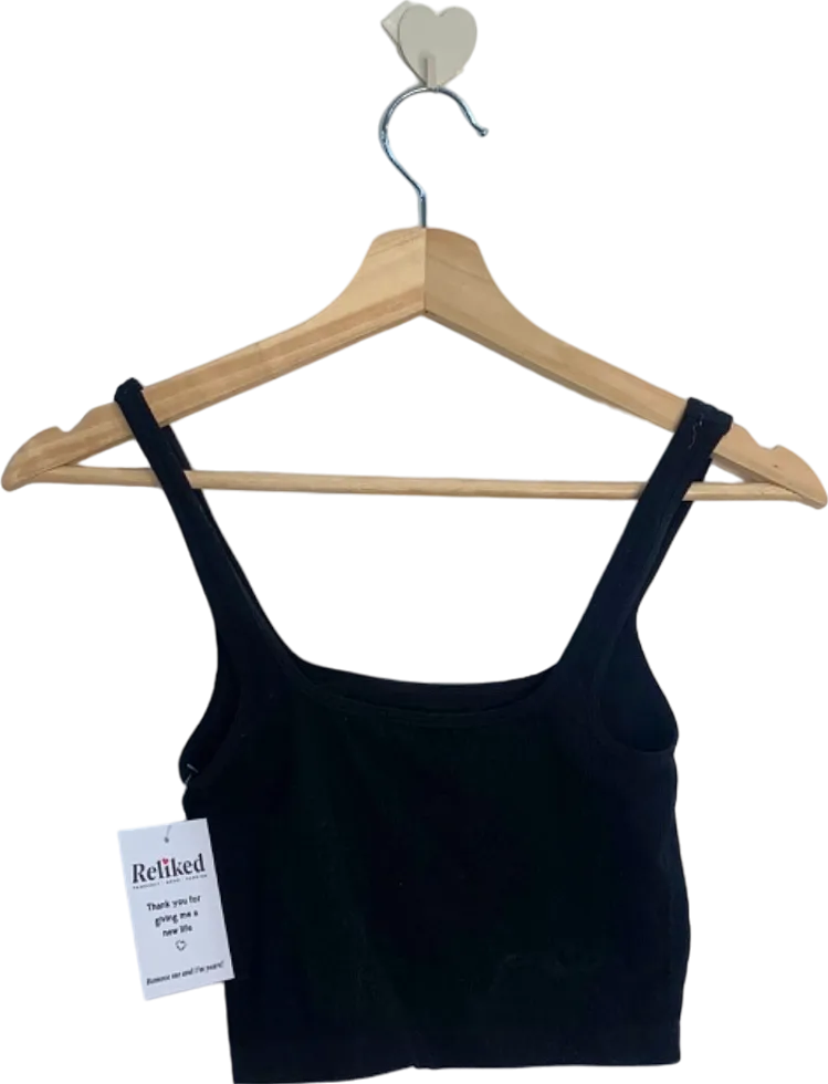 Bozzolo Black Cropped Tank Top S/M