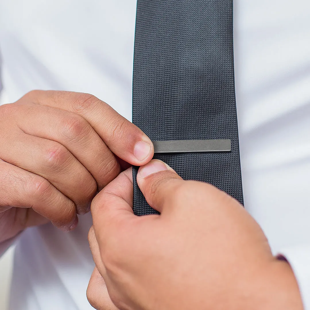 Brushed Texture Sterling Silver Tie Bar I Jan Leslie