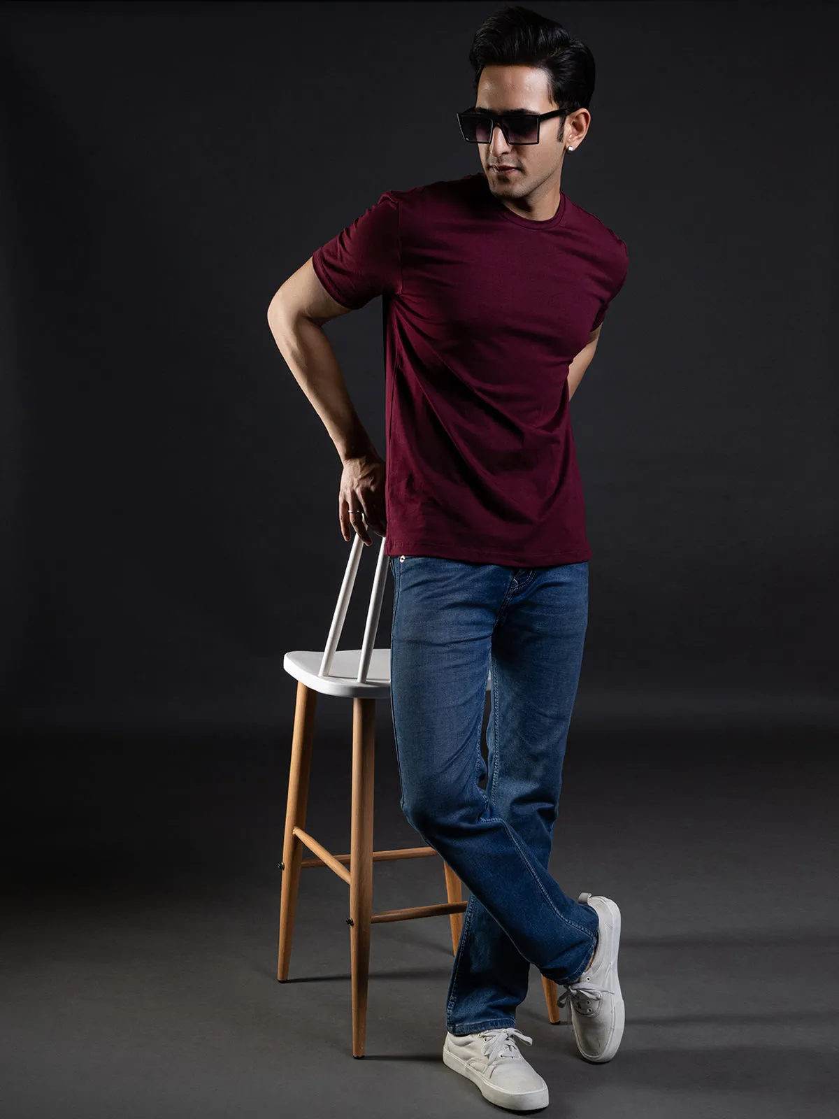 Burgundy | ACTION series | Sports t shirt for Men