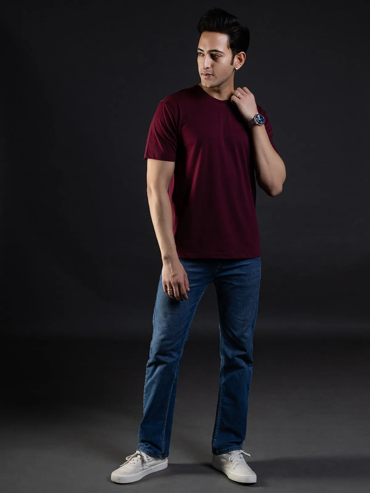 Burgundy | ACTION series | Sports t shirt for Men