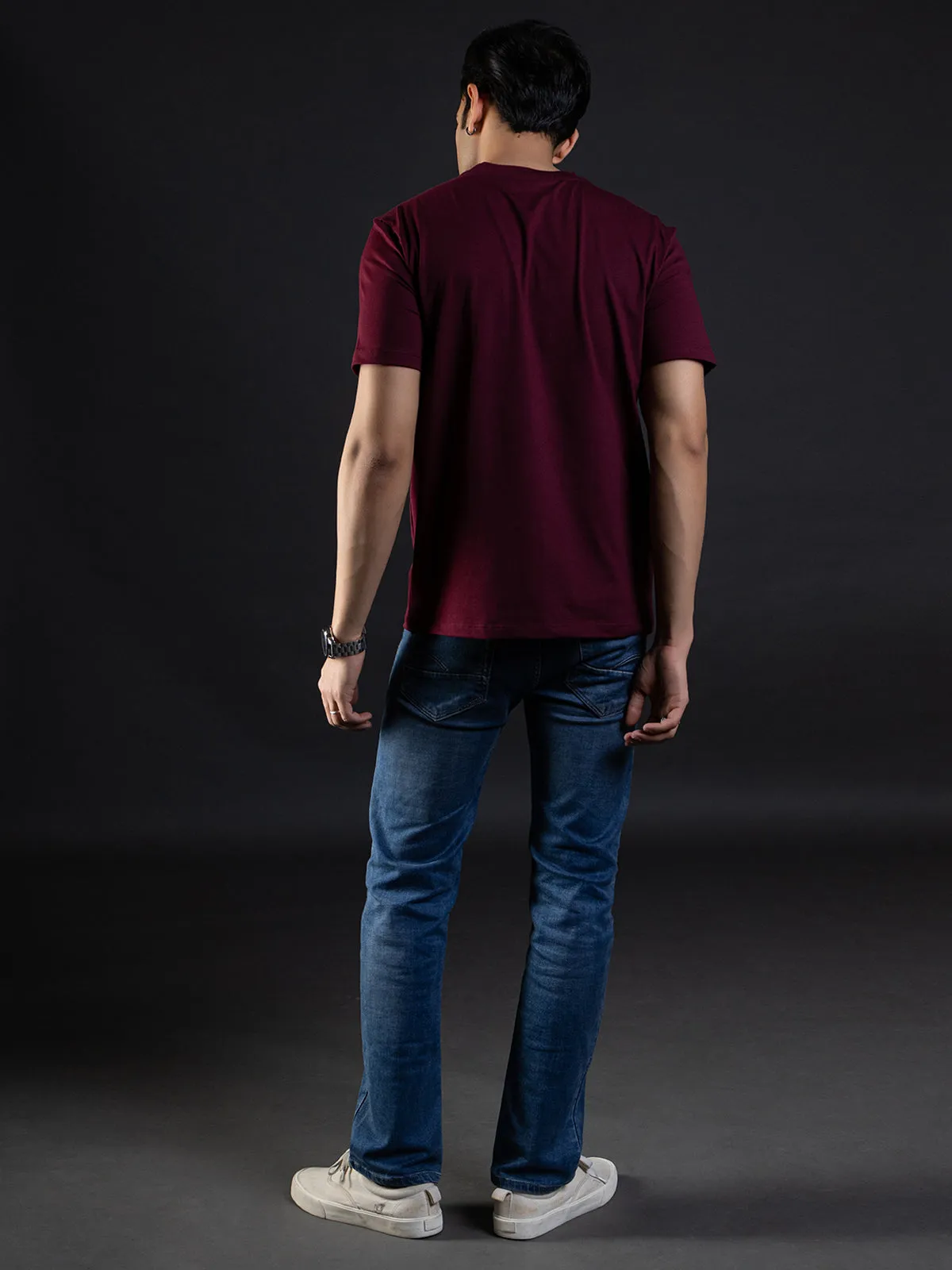 Burgundy | ACTION series | Sports t shirt for Men