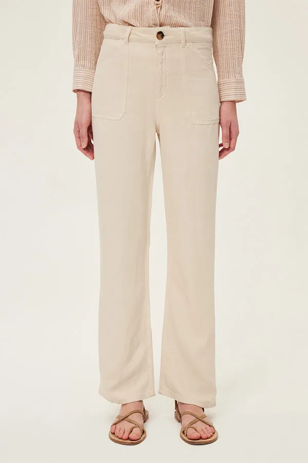 CELESTE TENCEL BLEND WIDE LEG TROUSER