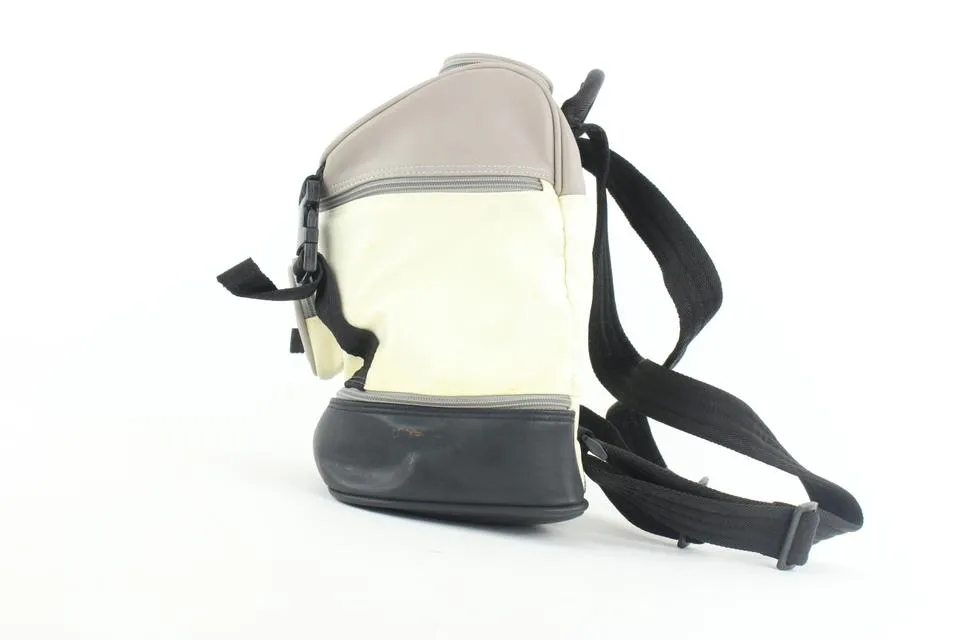Chanel Grey Black CC Logo Sports Backpack 322cas517