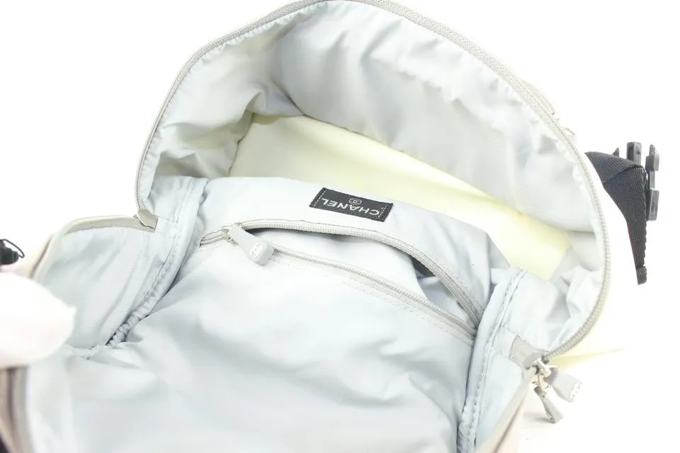 Chanel Grey Black CC Logo Sports Backpack 322cas517
