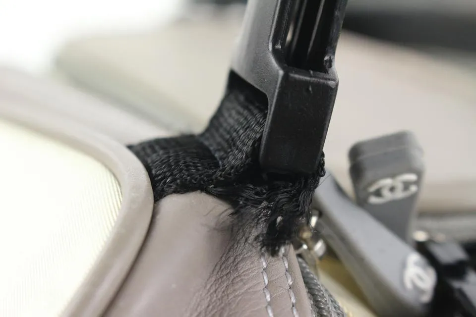 Chanel Grey Black CC Logo Sports Backpack 322cas517