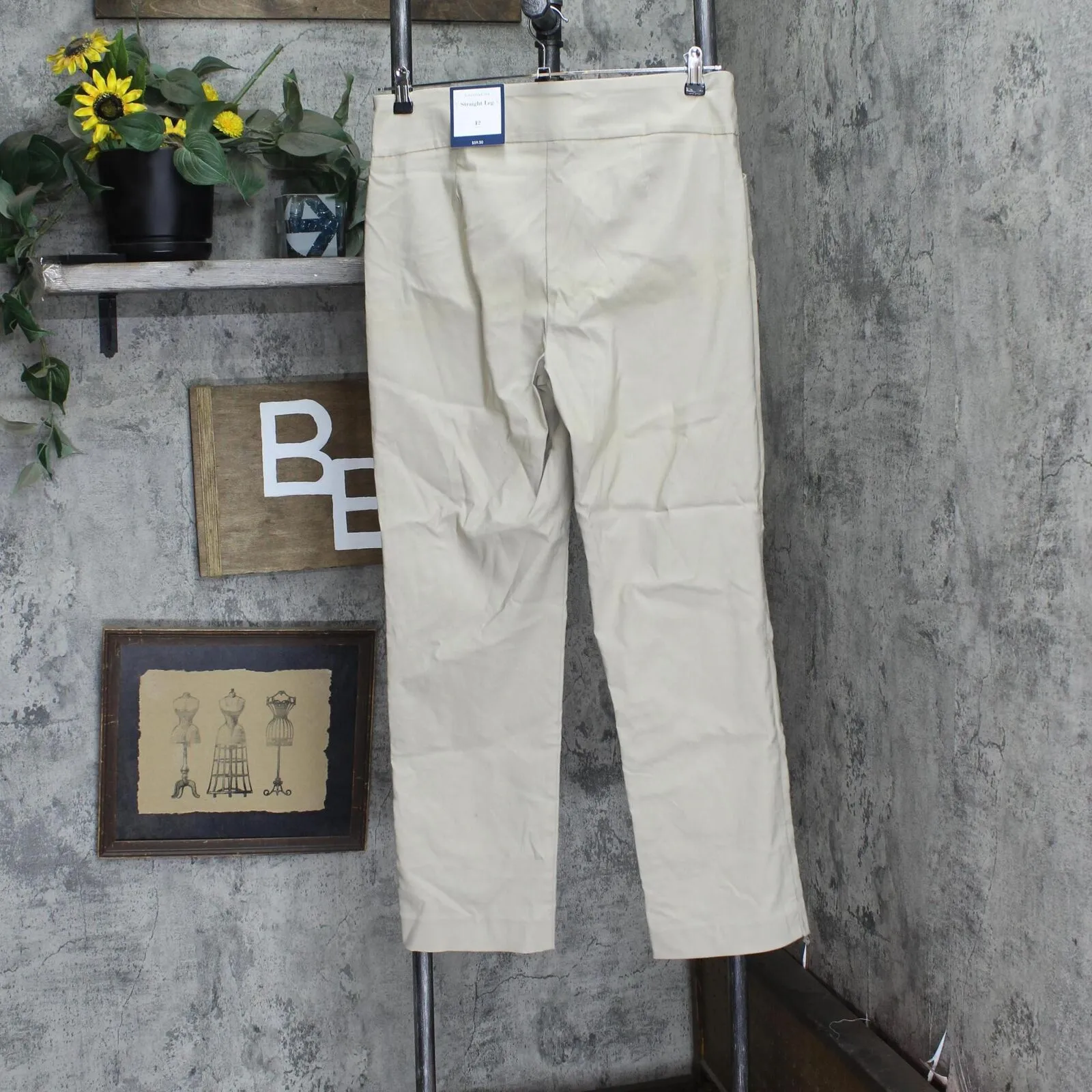 Charter Club Women's Cambridge Straight Leg Pants Sedona Dust Brown 12