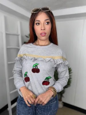 Cherry Gray Sweater (C89)