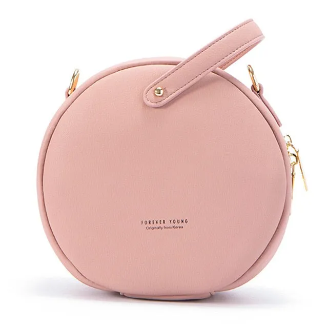 Circular Design Women  Leather Handbag