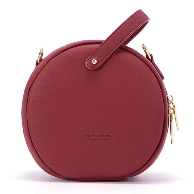 Circular Design Women  Leather Handbag