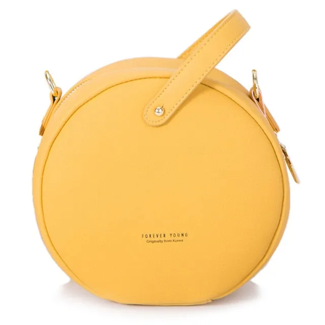 Circular Design Women  Leather Handbag