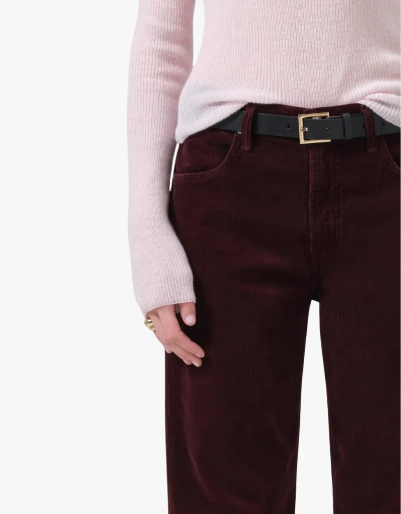 Citizens of Humanity Annina High Rise Wide Leg 30" Pants in Bordeaux