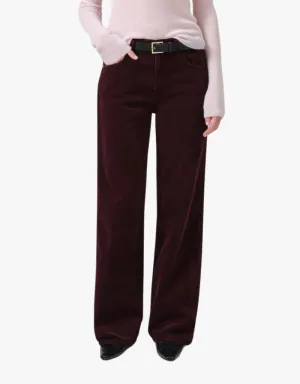 Citizens of Humanity Annina High Rise Wide Leg 30" Pants in Bordeaux