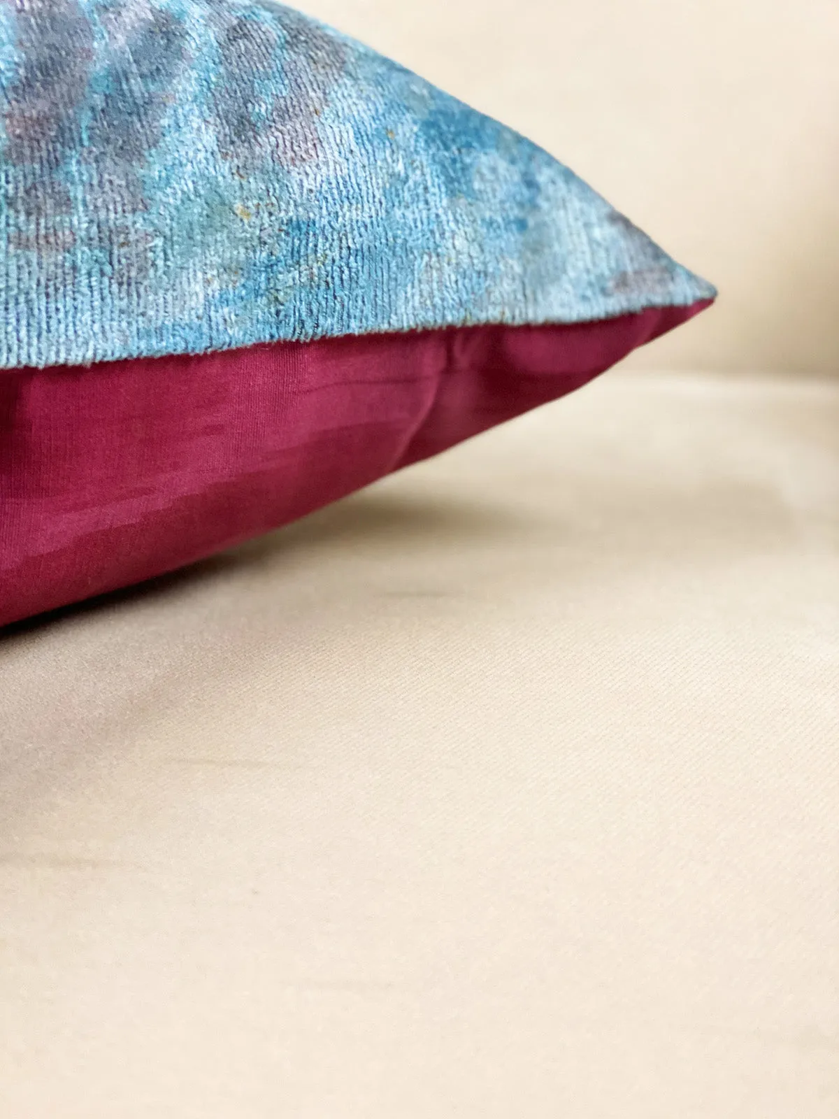 Classic Sapphire Wine Square Pillow Cover