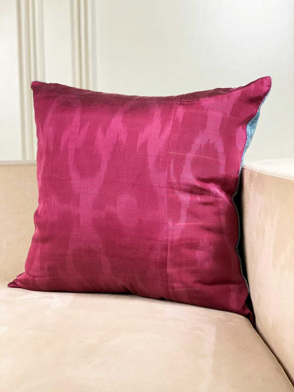 Classic Sapphire Wine Square Pillow Cover