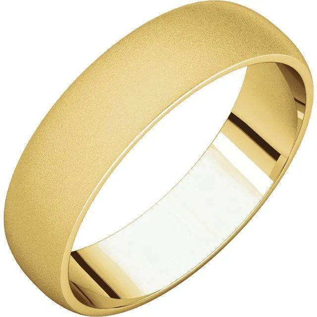 Classic Wedding Band - Glass Blast Finish