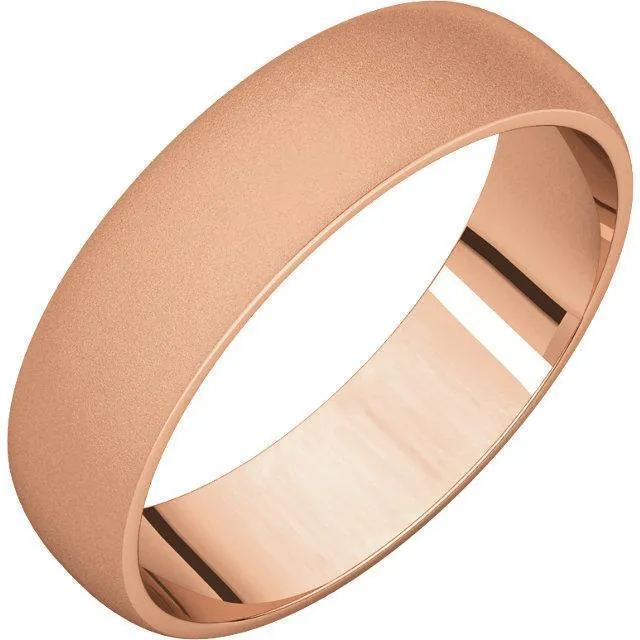 Classic Wedding Band - Glass Blast Finish