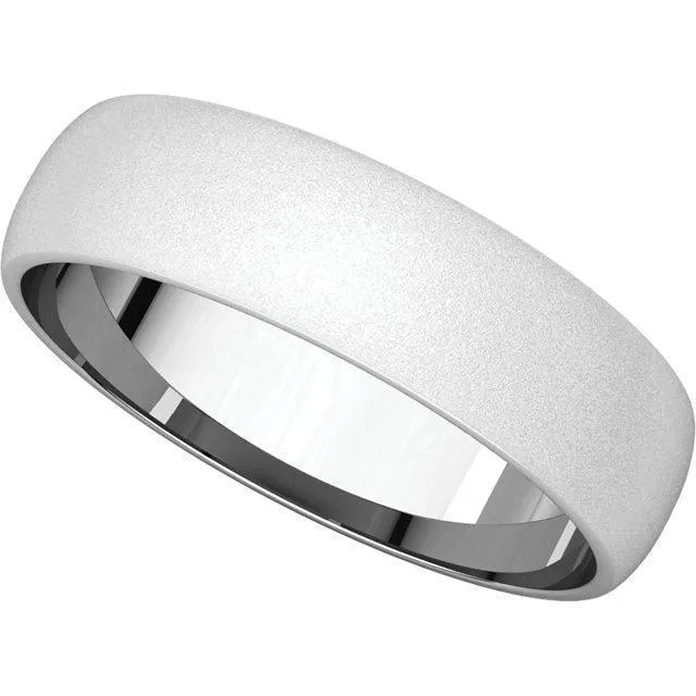 Classic Wedding Band - Glass Blast Finish