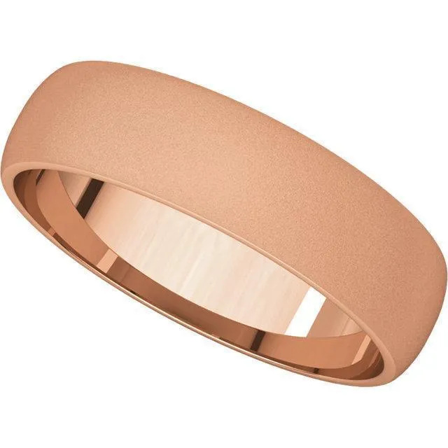 Classic Wedding Band - Glass Blast Finish