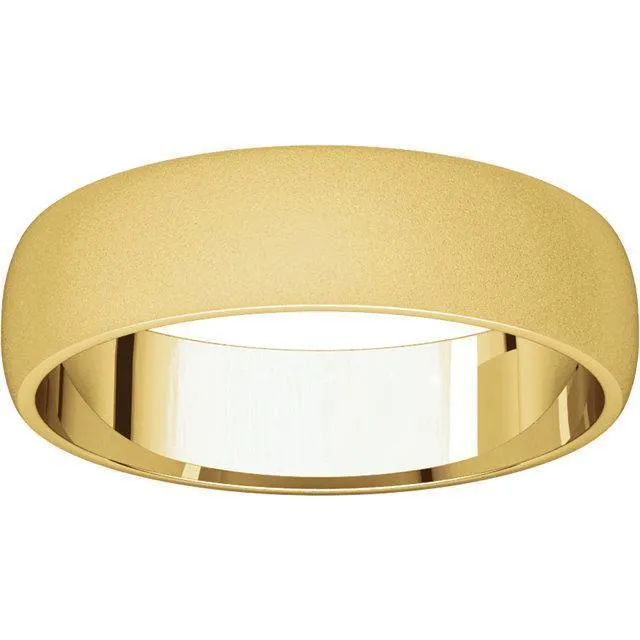Classic Wedding Band - Glass Blast Finish