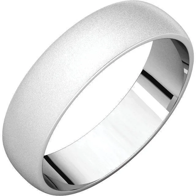 Classic Wedding Band - Glass Blast Finish