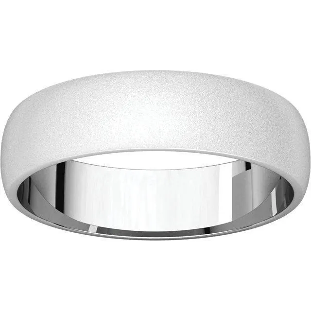 Classic Wedding Band - Glass Blast Finish