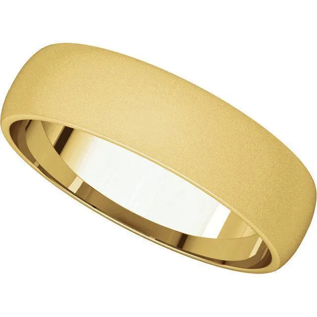 Classic Wedding Band - Glass Blast Finish