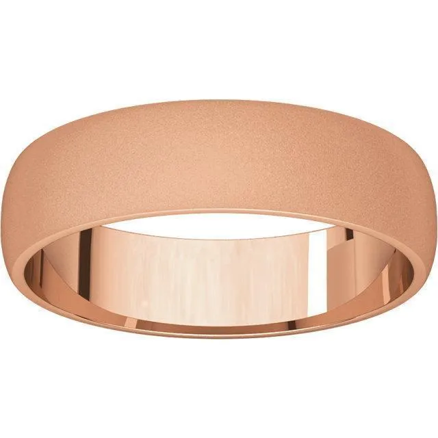 Classic Wedding Band - Glass Blast Finish