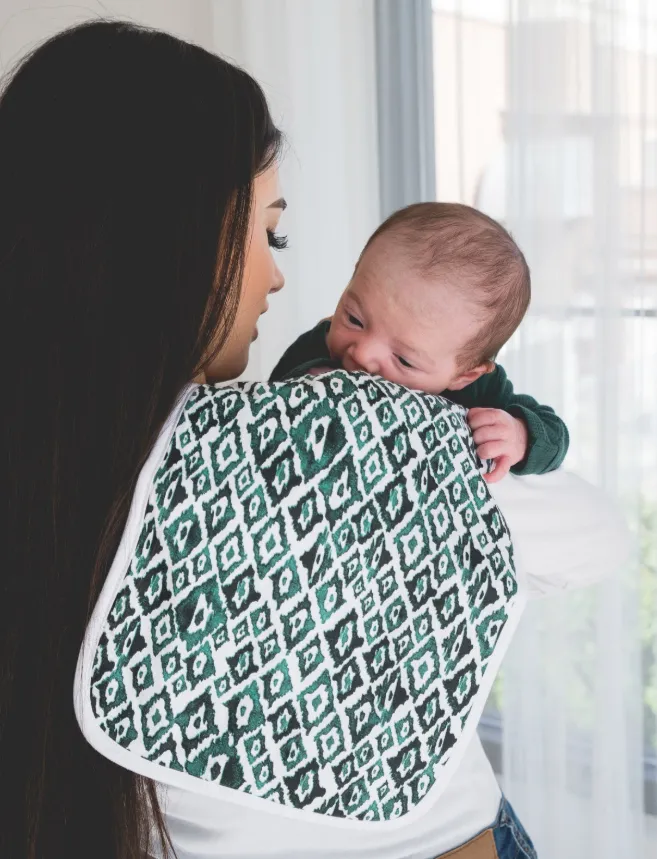 Copper Pearl Single Burp Cloth- Bison