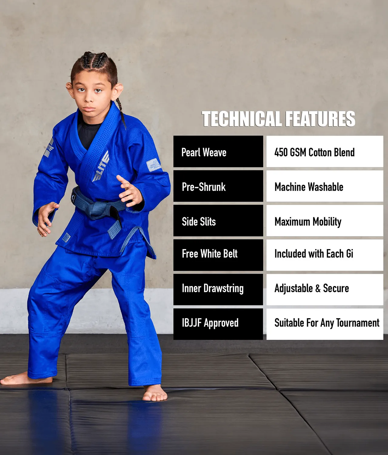 Core Blue Brazilian Jiu Jitsu Kids BJJ Gi