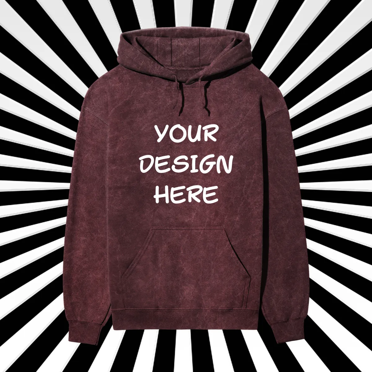 Custom Unisex Acid Washed Hoodie